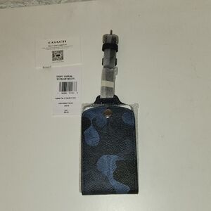 Coach Camouflage Black and Blue Luggage Tag